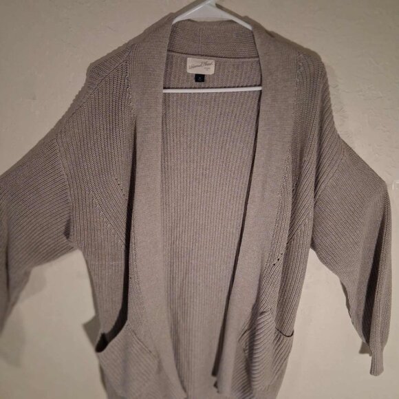 CARDIGAN BROWN 2 POCKET SWEATER-SIZE XS - Picture 4 of 6